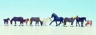 GM3910159 TT:120 Gauge Horses (9) Figure Set