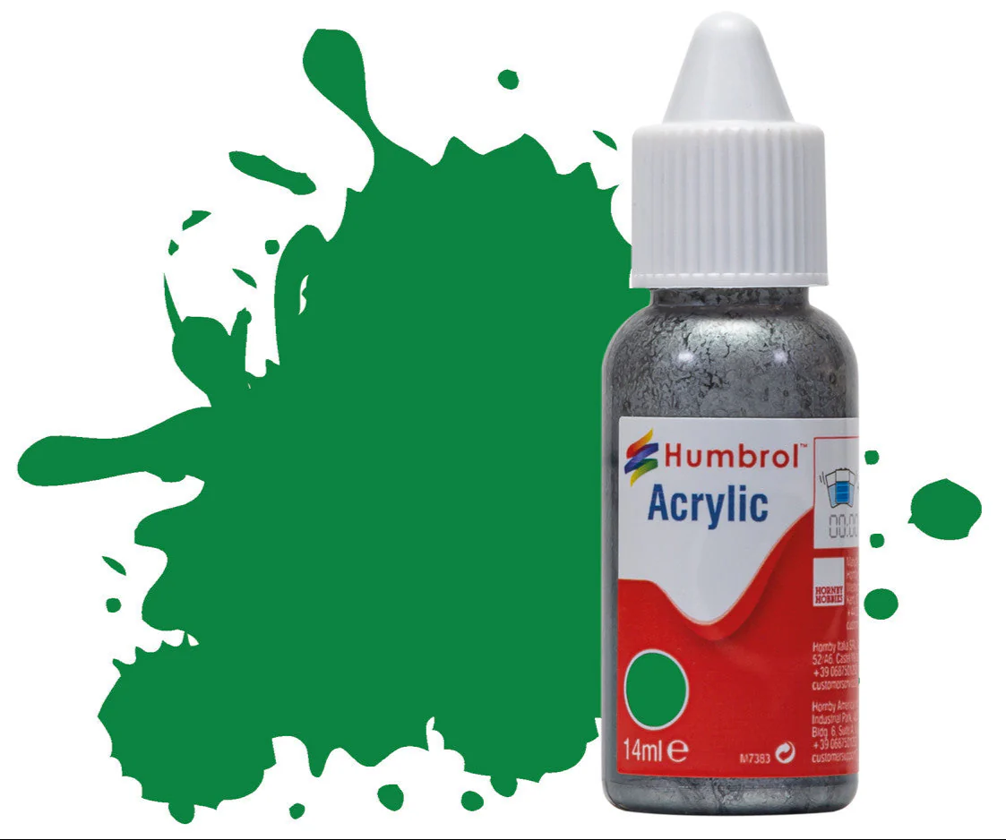 DB0002 HUMBROL ACRYLIC DROPPER BOTTLE - No 2 Emerald Green - Gloss - 14ml