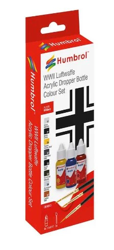 DB9063 Acrylic Paint & Brush Luftwffe WWII Colours
