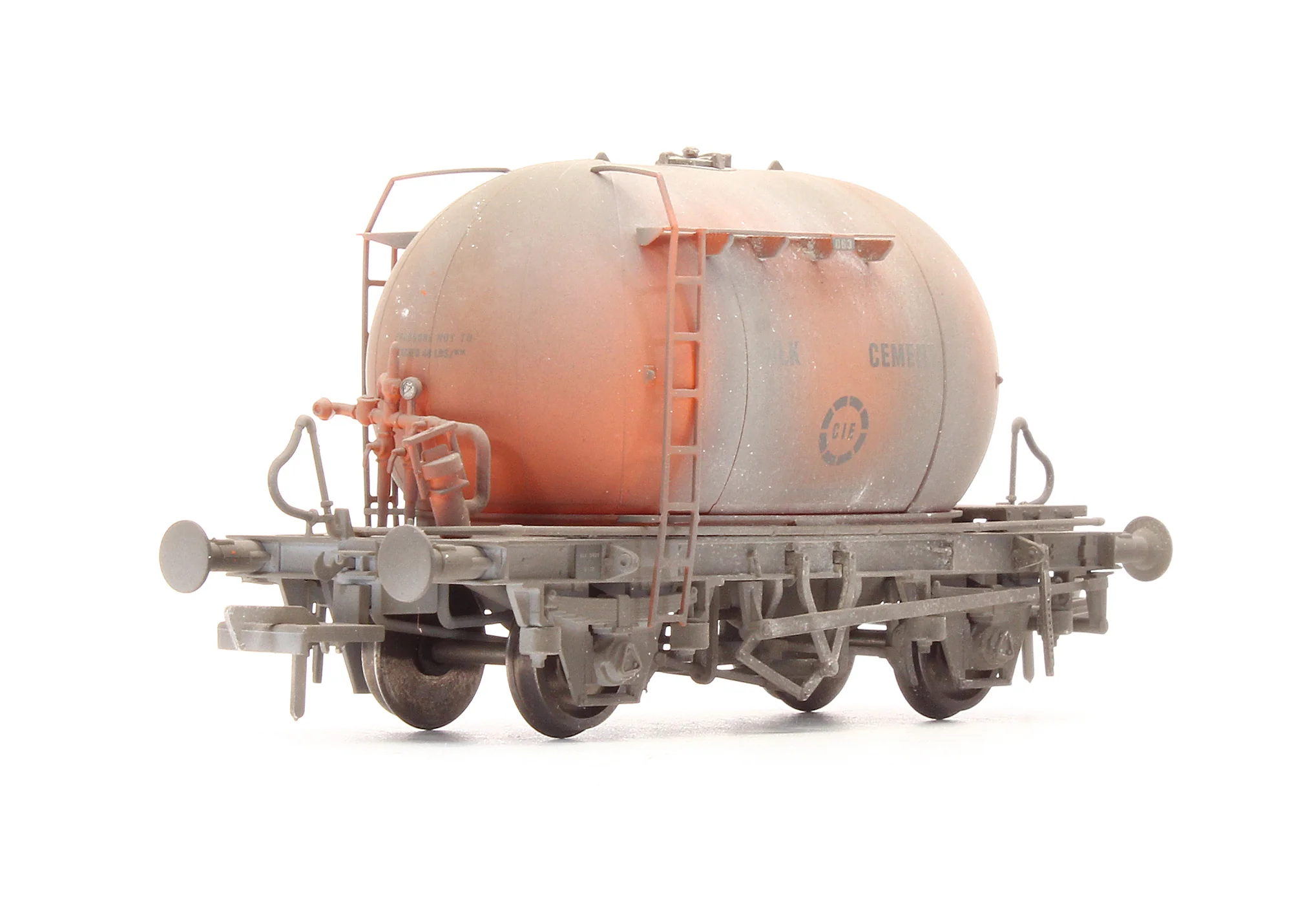 Pre-Owned IRM1014 CIE Bulk Cement Wagon - Tan/Grey - Set E - Custom Weathered - Image 2