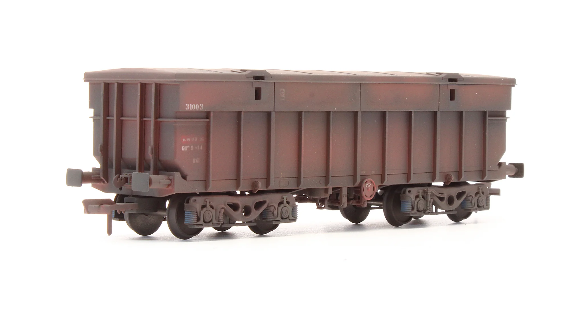 Pre-Owned IRM1020-BX-A Tara Mines Blue Bogie Ore Wagon - 31003 & 31019 - Custom Weathered - Image 3