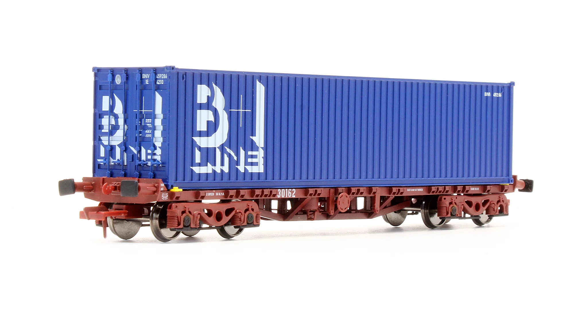 Pre-Owned IRM1061 CIE / IR 42ft Bogie Flat Wagon with B&I Container - Set 2 - Image 5