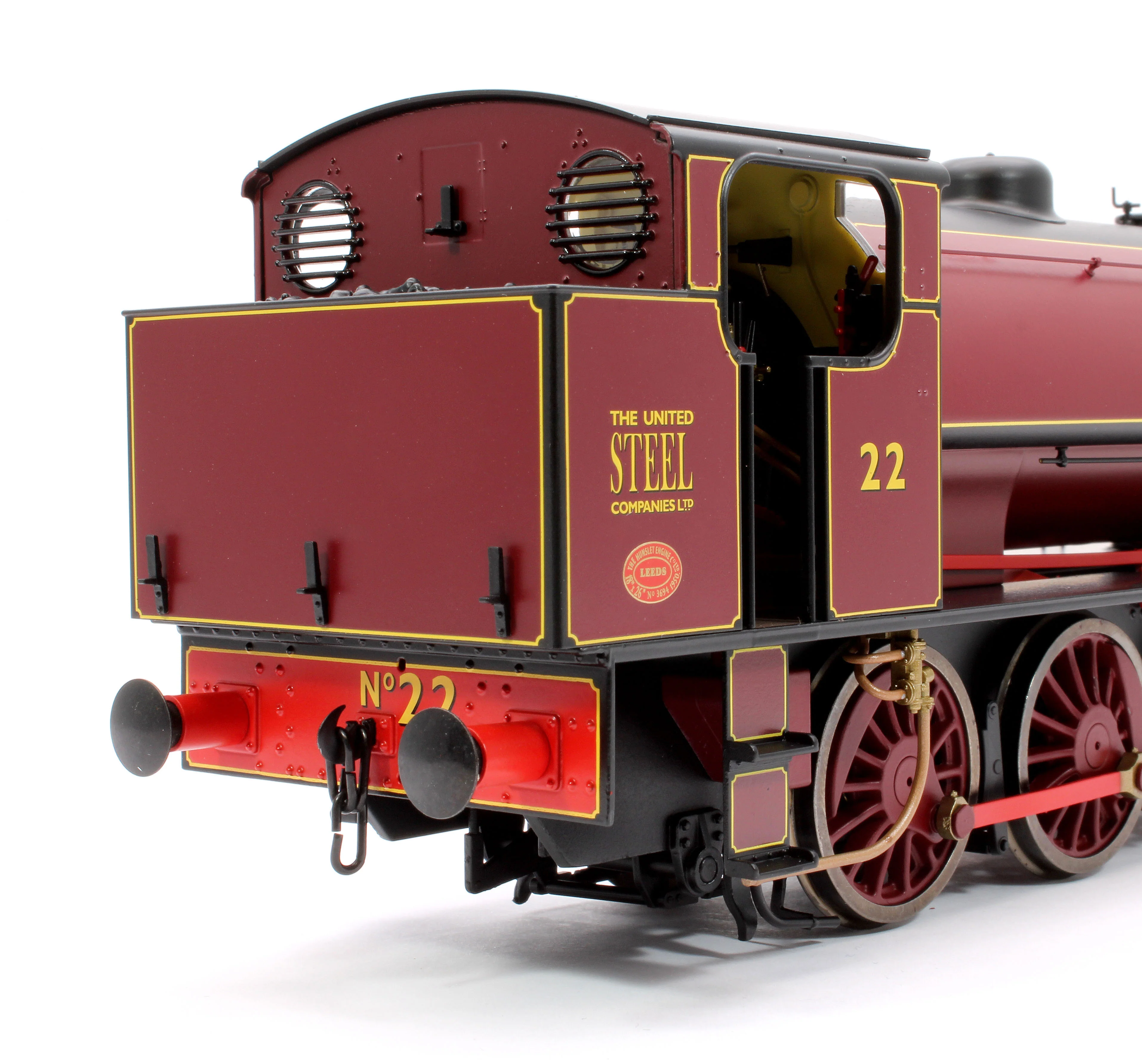 7S-094-008D J94 Austerity United Steel Lined Red No 22 0-6-0 locomotive - DCC Fitted - Image 8