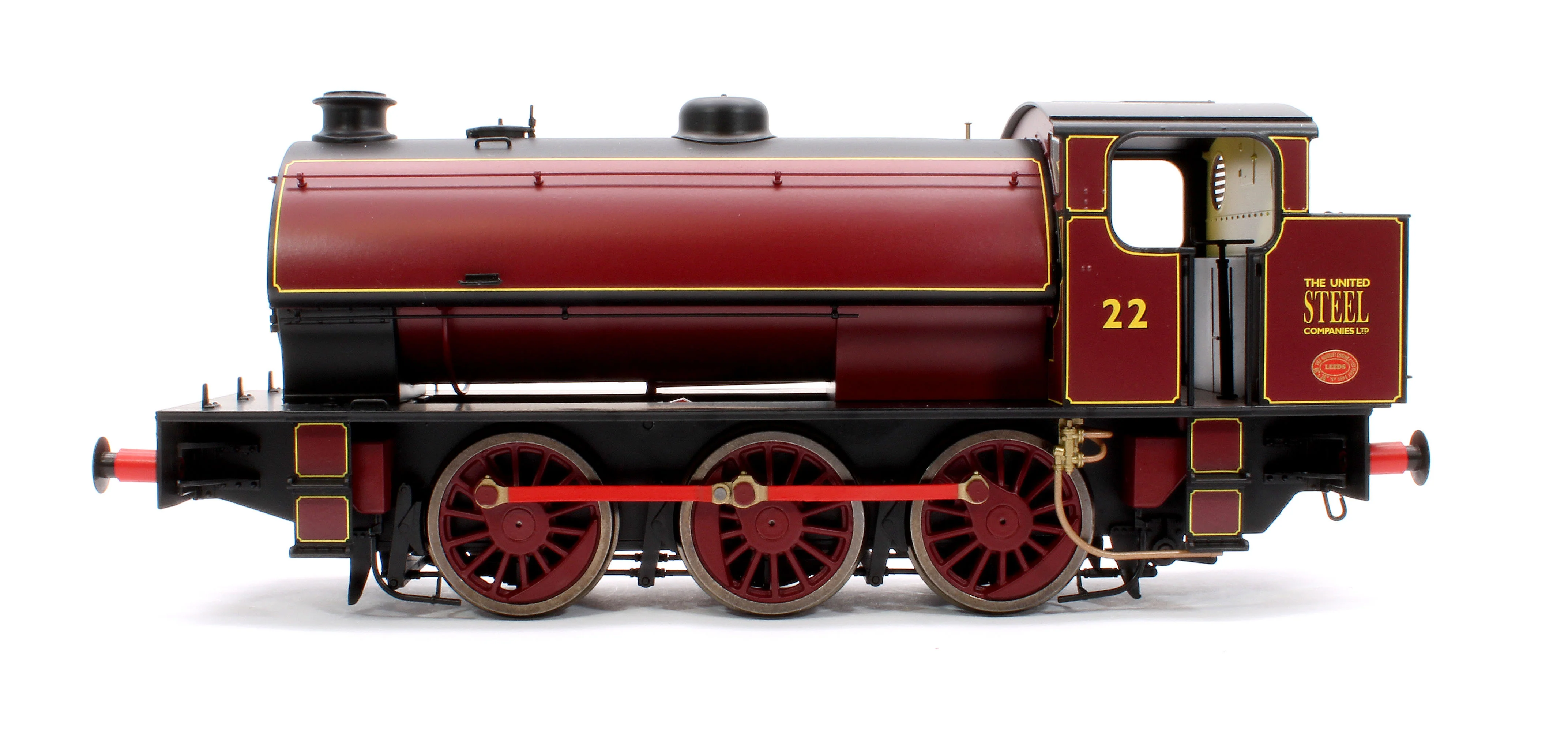 7S-094-008S J94 Austerity United Steel Lined Red No 22 0-6-0 locomotive - Sound Fitted - Image 5