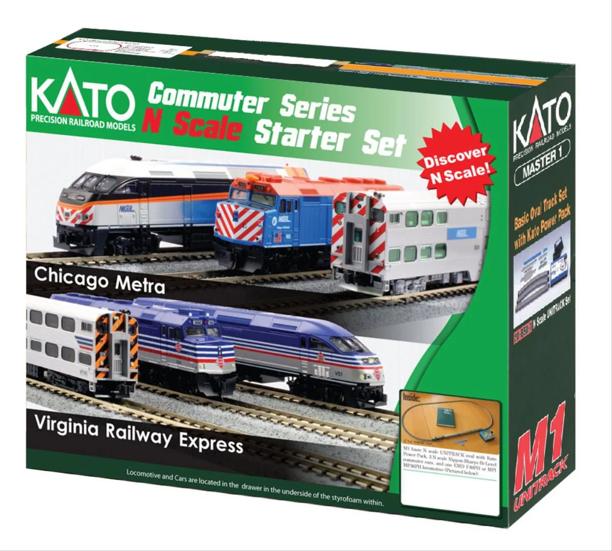 106-0037 Chicago Metra F40PH Commuter Train Set