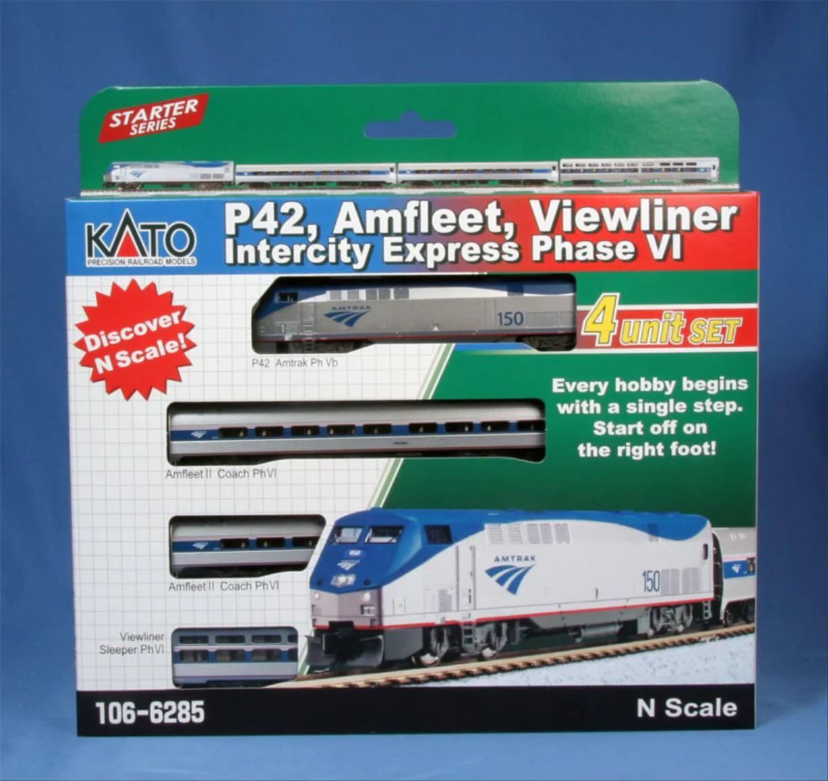 106-6285-DCC P42 Amfleet Viewliner Intercity Train Pack (DCC-Fitted)