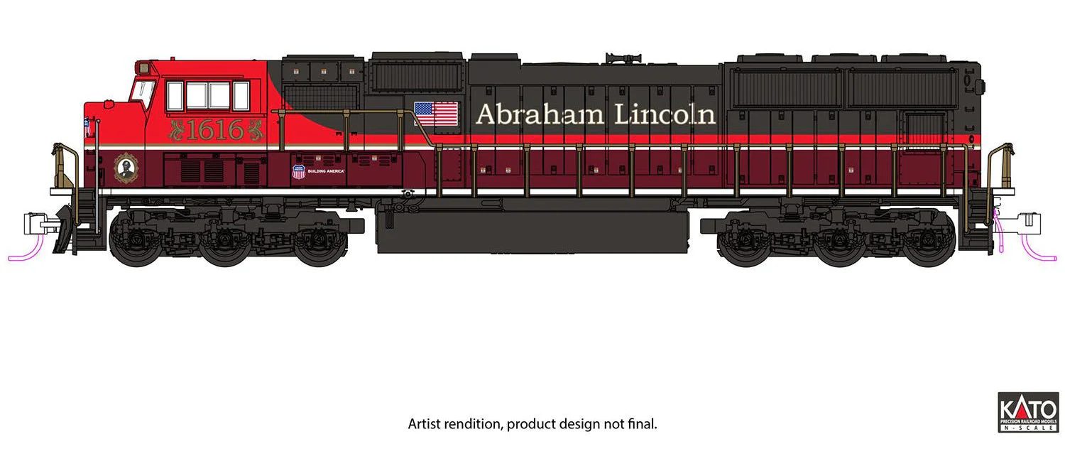 176-1616 EMD SD70M Union Pacific 1616 Abraham Lincoln Diesel Locomotive