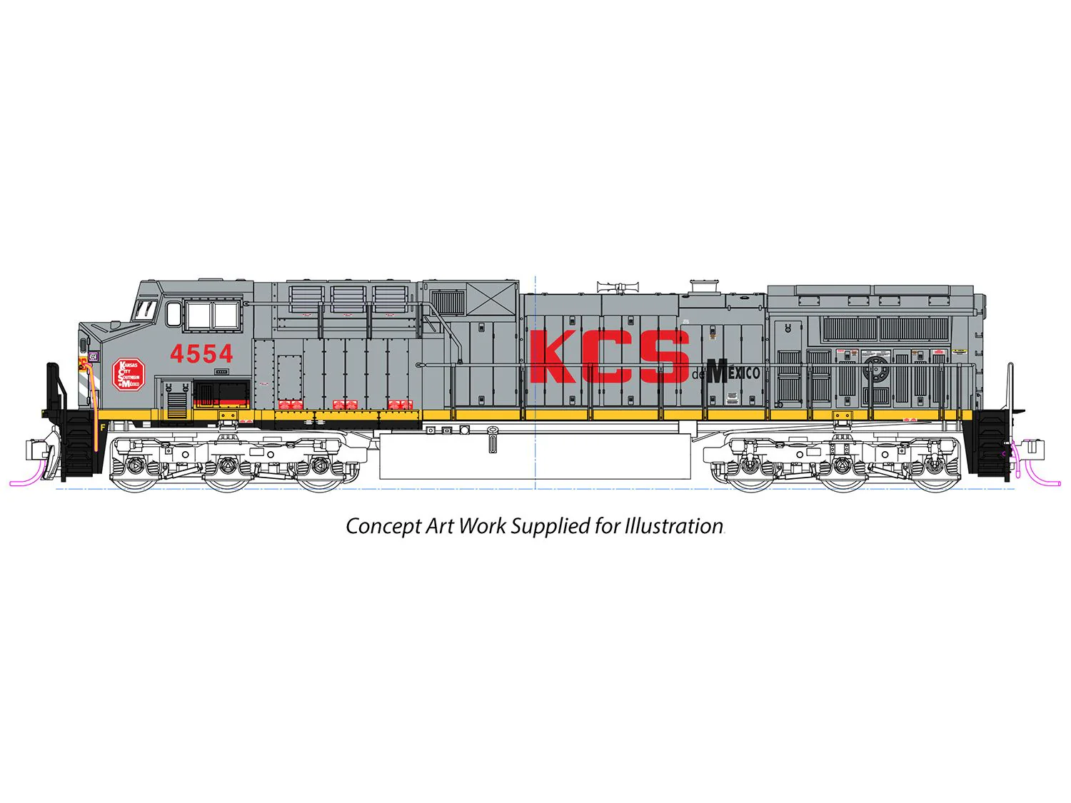 176-7046 EMD AC4400CW KCS de Mexico 4555