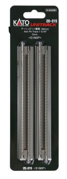 20-015 Unitrack (S186P) Straight Ash Pit Track 186mm 2pcs - Image 4