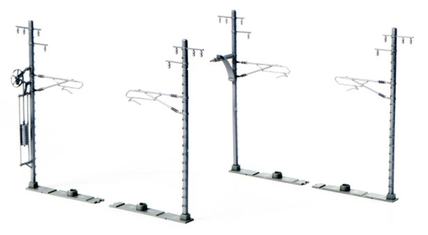 23-066-2 Single Track Catenary Mast Silver (20 Pack)