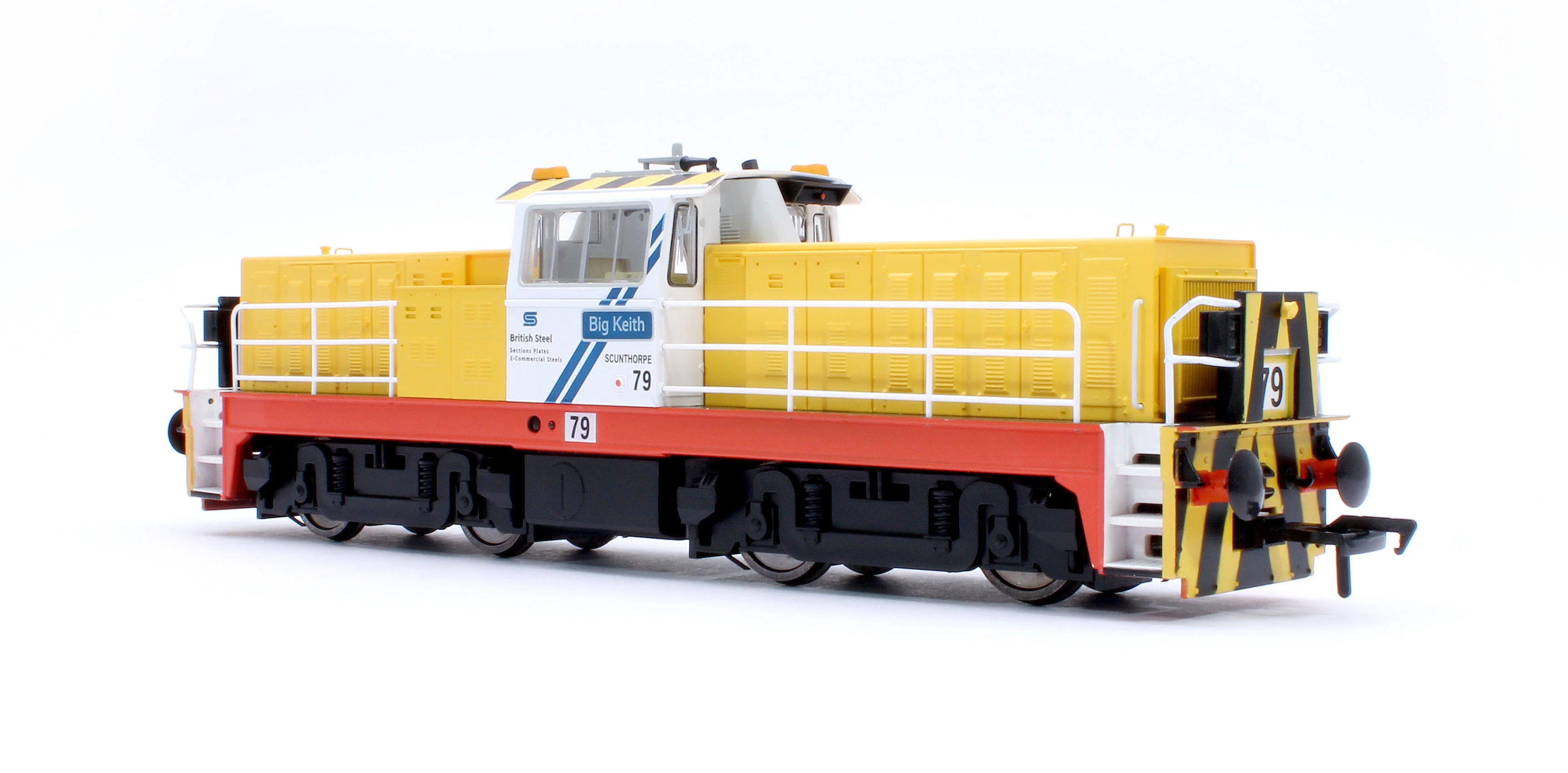 KRM-HUN-OO-F-79 Hunslet Bo-Bo in British Steel Yellow/White "Big Keith" No.79 Diesel Locomotive - DCC Fitted - Image 2