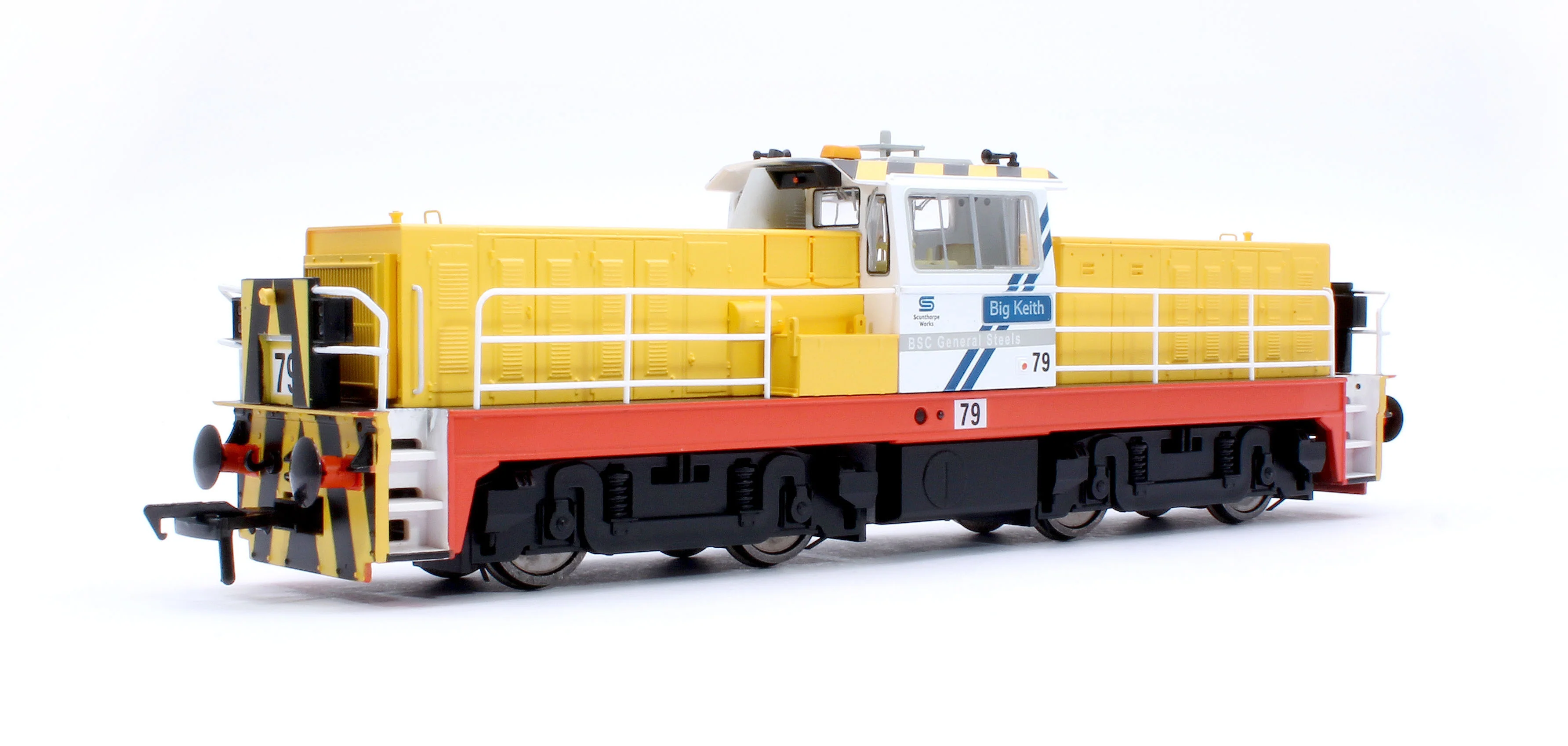 KRM-HUN-OO-S-79 Hunslet Bo-Bo in British Steel Yellow/White "Big Keith" No.79 Diesel Locomotive - DCC Sound - Image 3