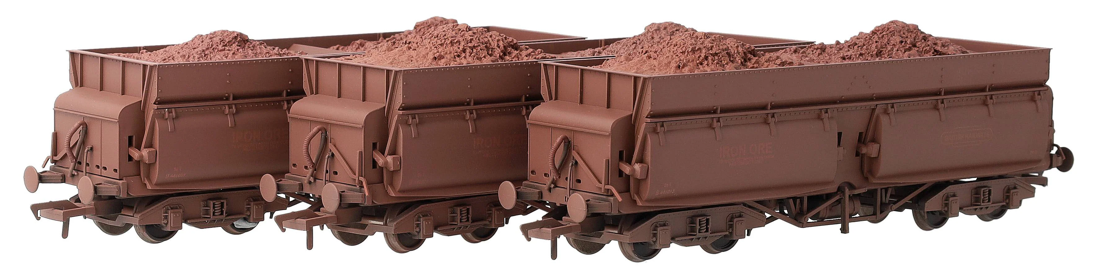 KRM-CON-OO-3I-W Set of 3 Consett Iron Ore Wagons - Pack I (With Load) - Weathered