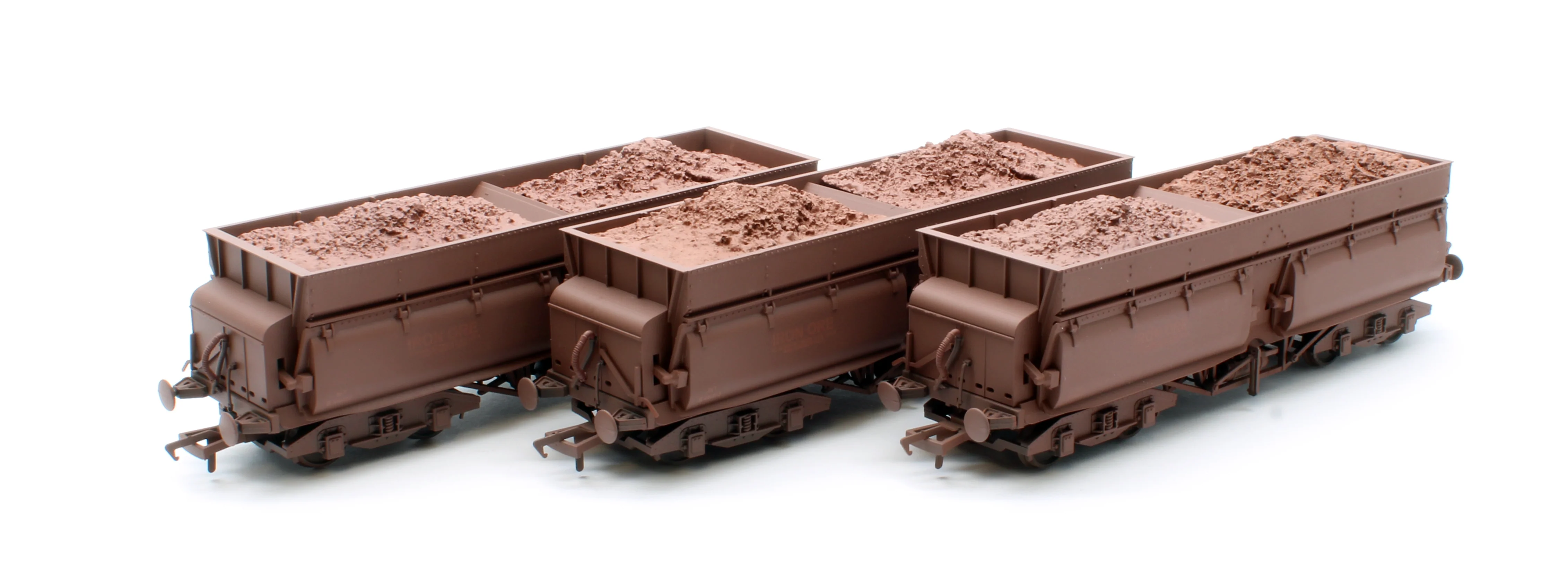 KRM-CON-OO-3I-W Set of 3 Consett Iron Ore Wagons - Pack I (With Load) - Weathered - Image 8