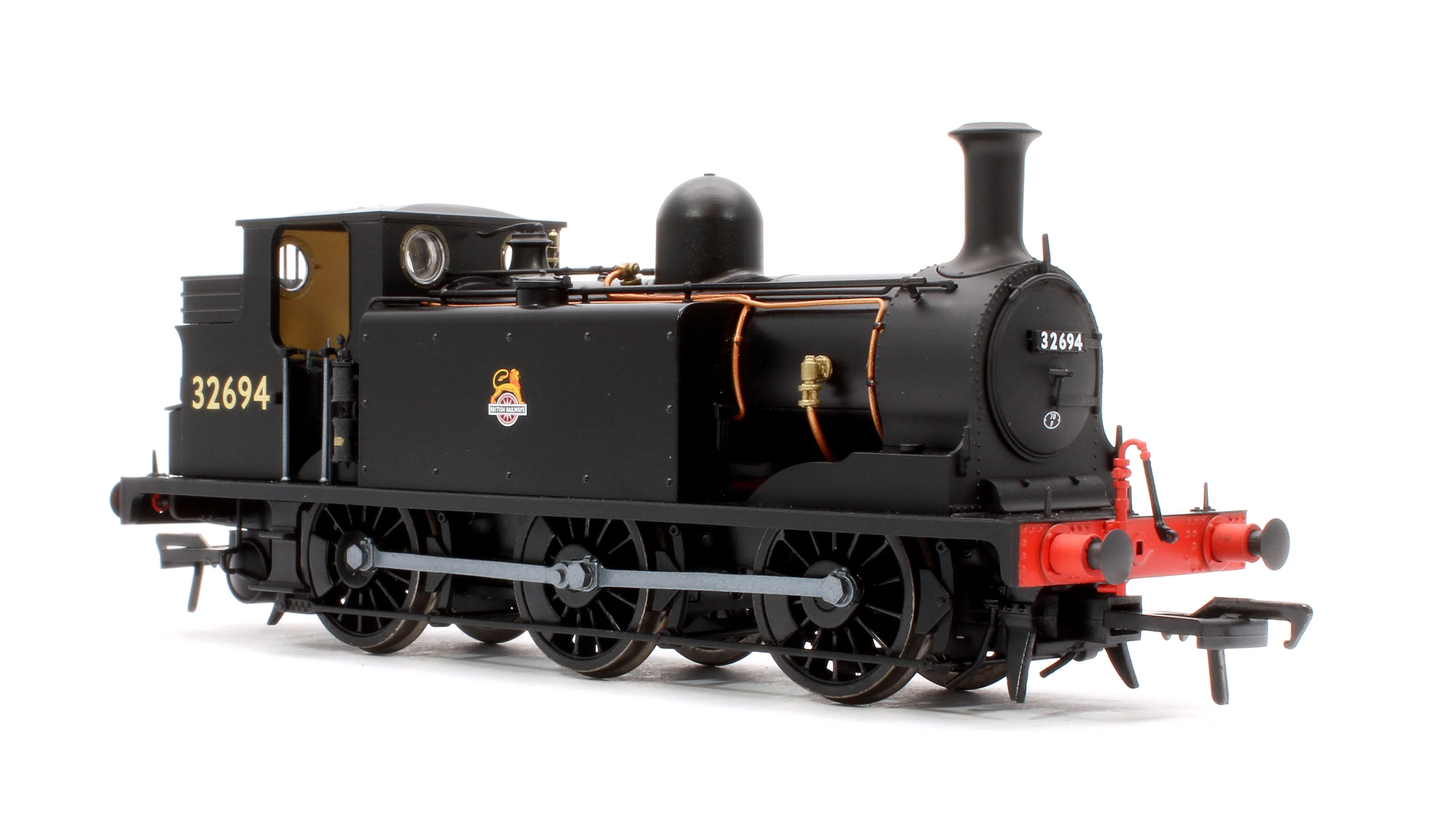 936009 LBSCR Stroudley ‘E1’ 0-6-0T No. 32694 BR Unlined Black (Early Emblem) - Steam Tank Locomotive - Image 4