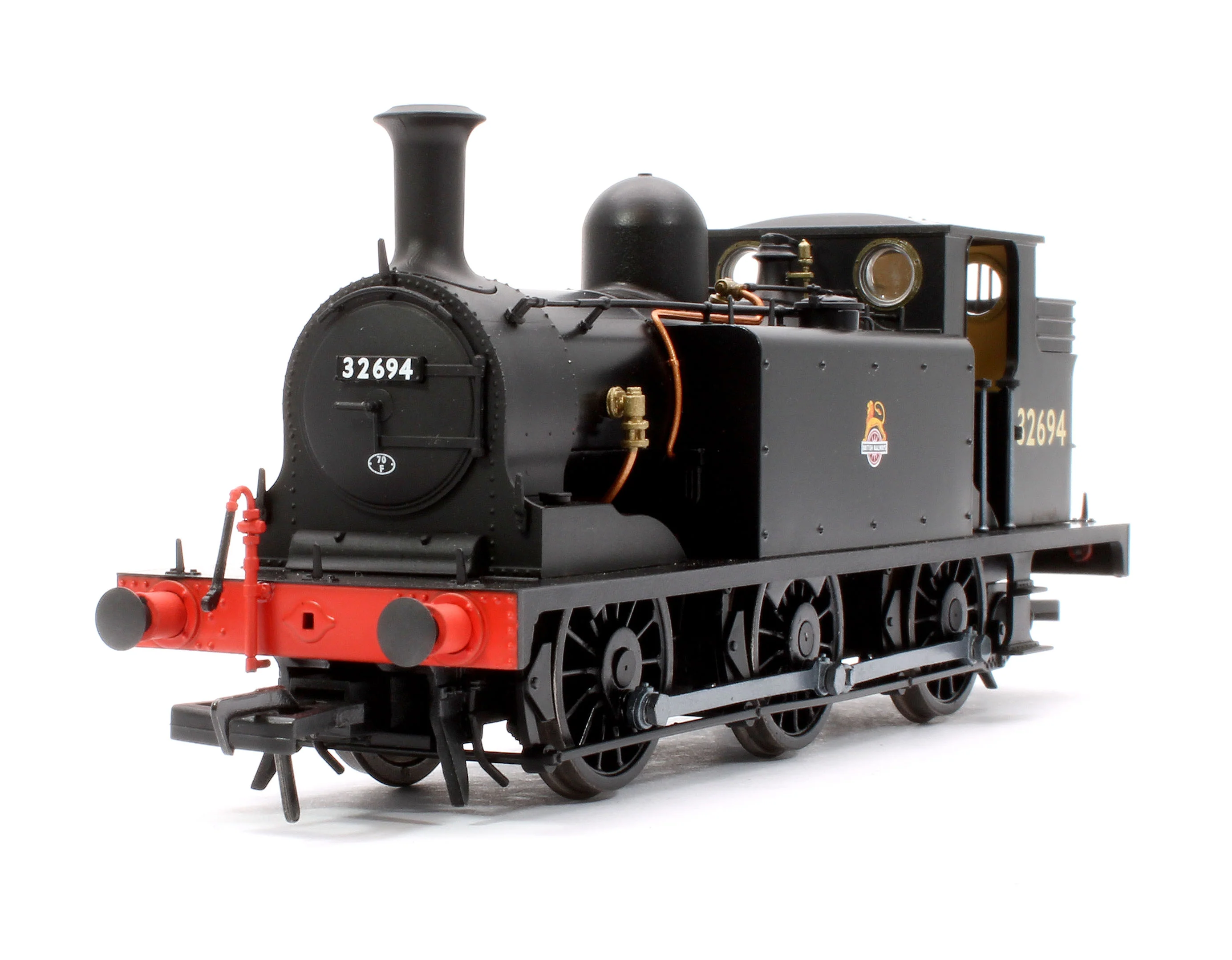 936009 LBSCR Stroudley ‘E1’ 0-6-0T No. 32694 BR Unlined Black (Early Emblem) - Steam Tank Locomotive - Image 8