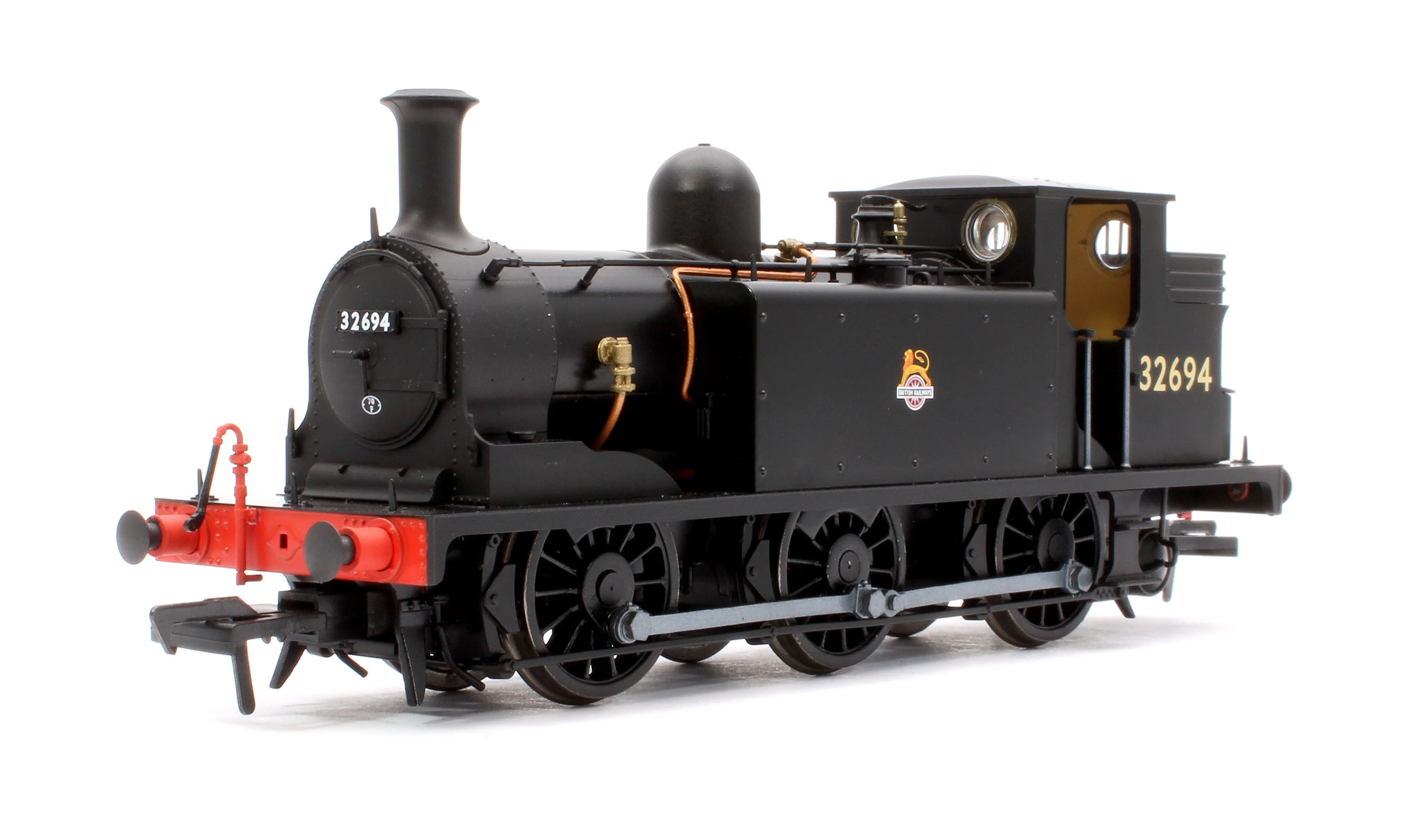 936509 LBSCR Stroudley ‘E1’ 0-6-0T No. 32694 BR Unlined Black (Early Emblem) - Steam Tank Locomotive - DCC Sound