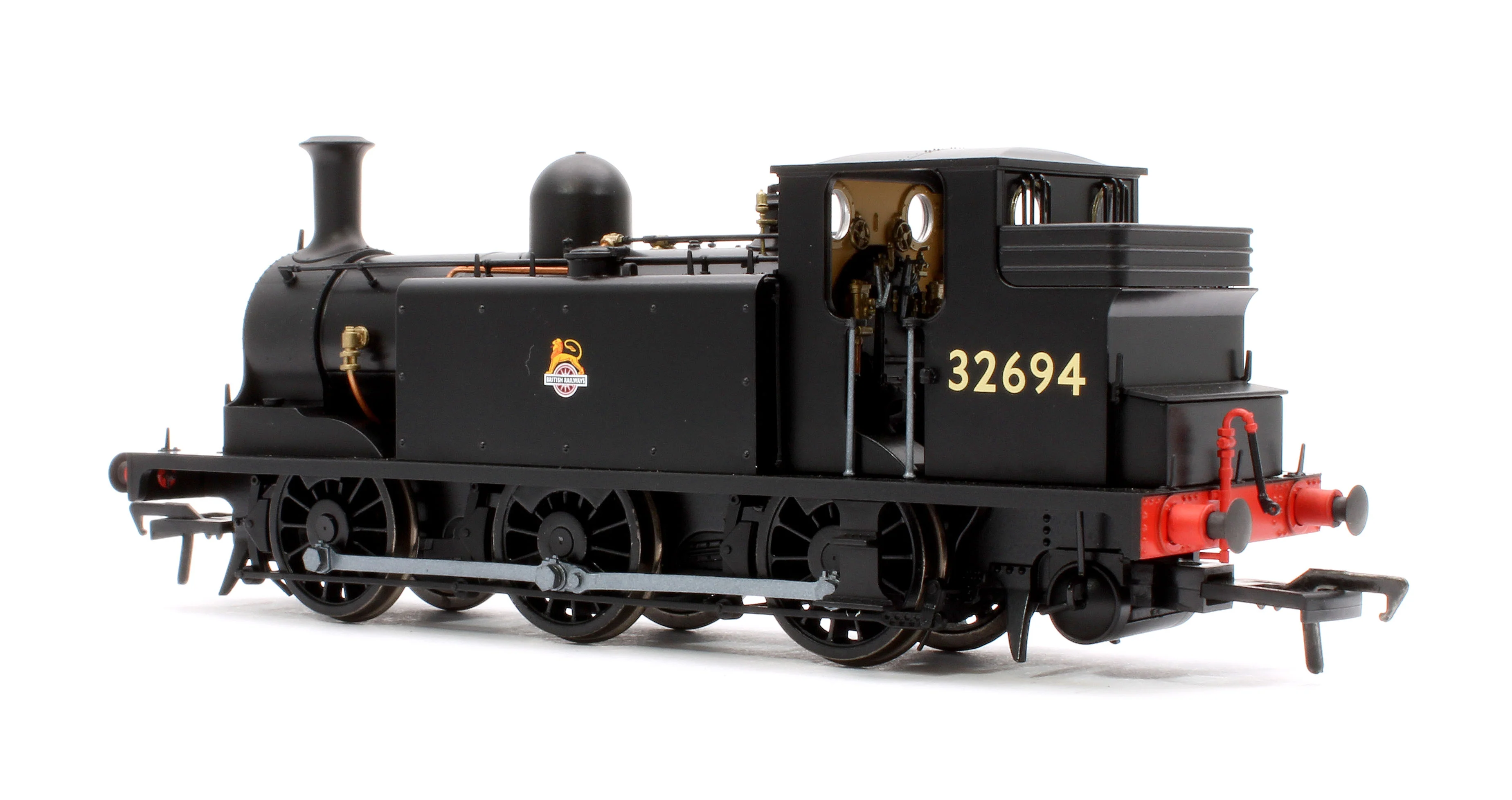 936509 LBSCR Stroudley ‘E1’ 0-6-0T No. 32694 BR Unlined Black (Early Emblem) - Steam Tank Locomotive - DCC Sound - Image 2