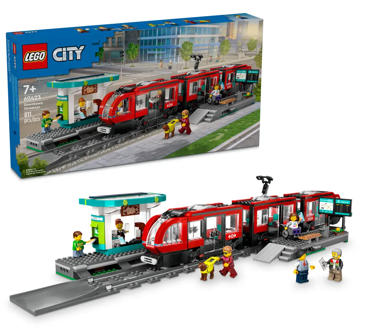 60423 Lego City Downtown Streetcar and Station - 60423