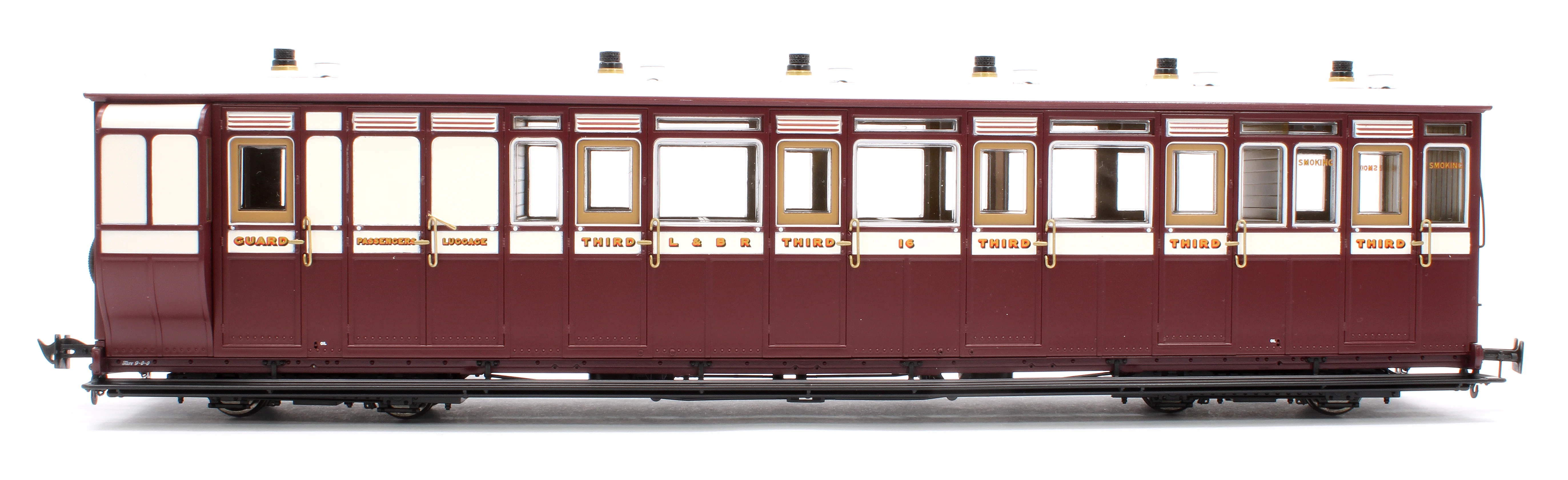 LHT-7NP-005D Lynton & Barnstaple Brake 3rd Red/Ivory No.16 1902-1922 - DCC Fitted - Image 2