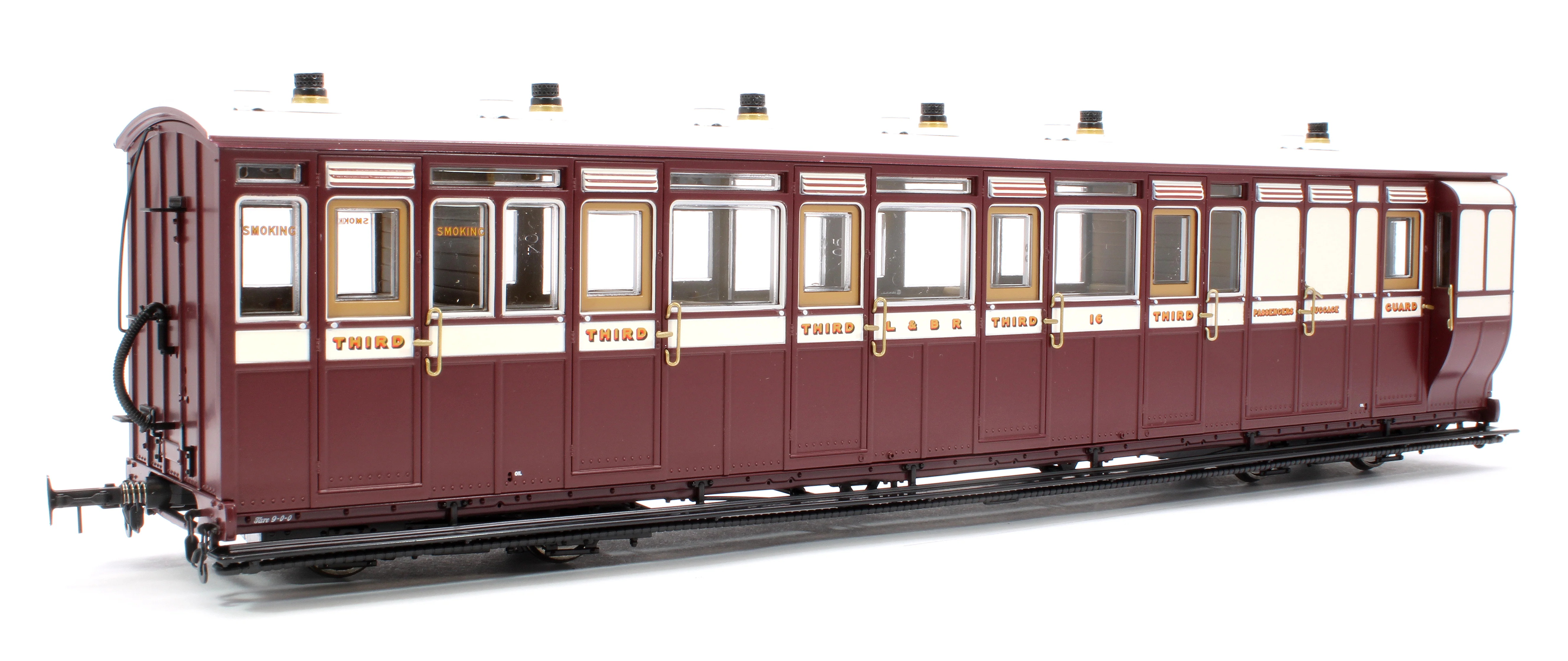 LHT-7NP-005D Lynton & Barnstaple Brake 3rd Red/Ivory No.16 1902-1922 - DCC Fitted - Image 3