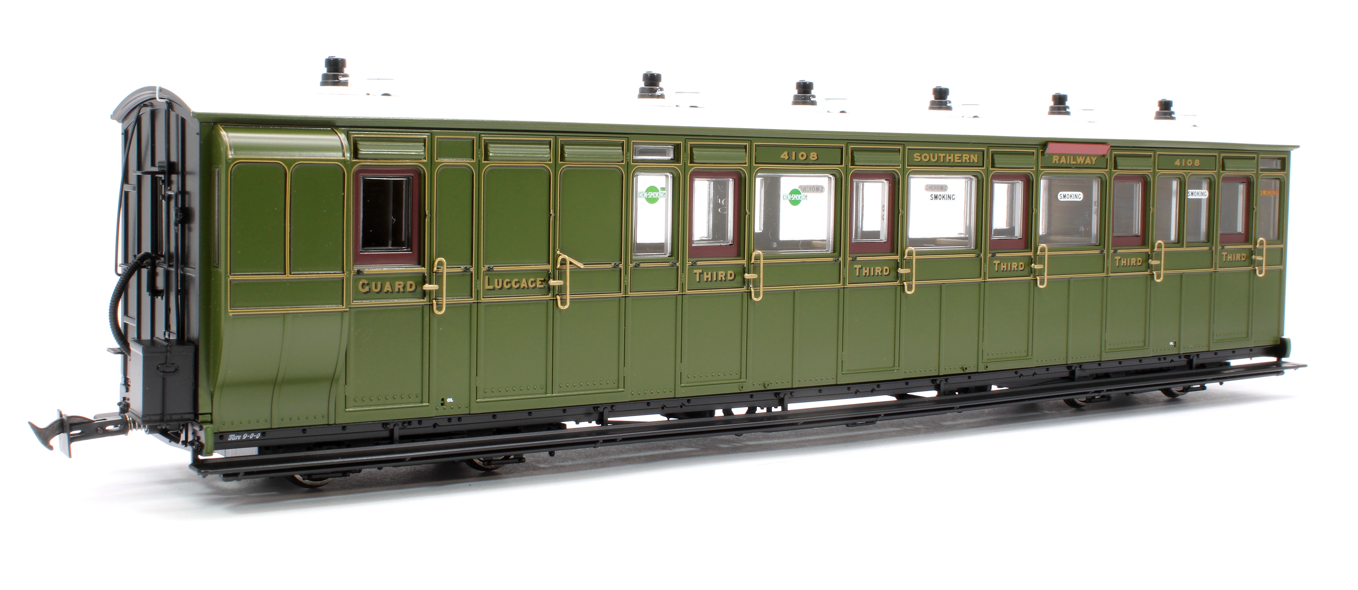 LHT-7NP-006D Lynton & Barnstaple Brake 3rd Southern SR Olive Green 4108 1924-1935 - DCC Fitted