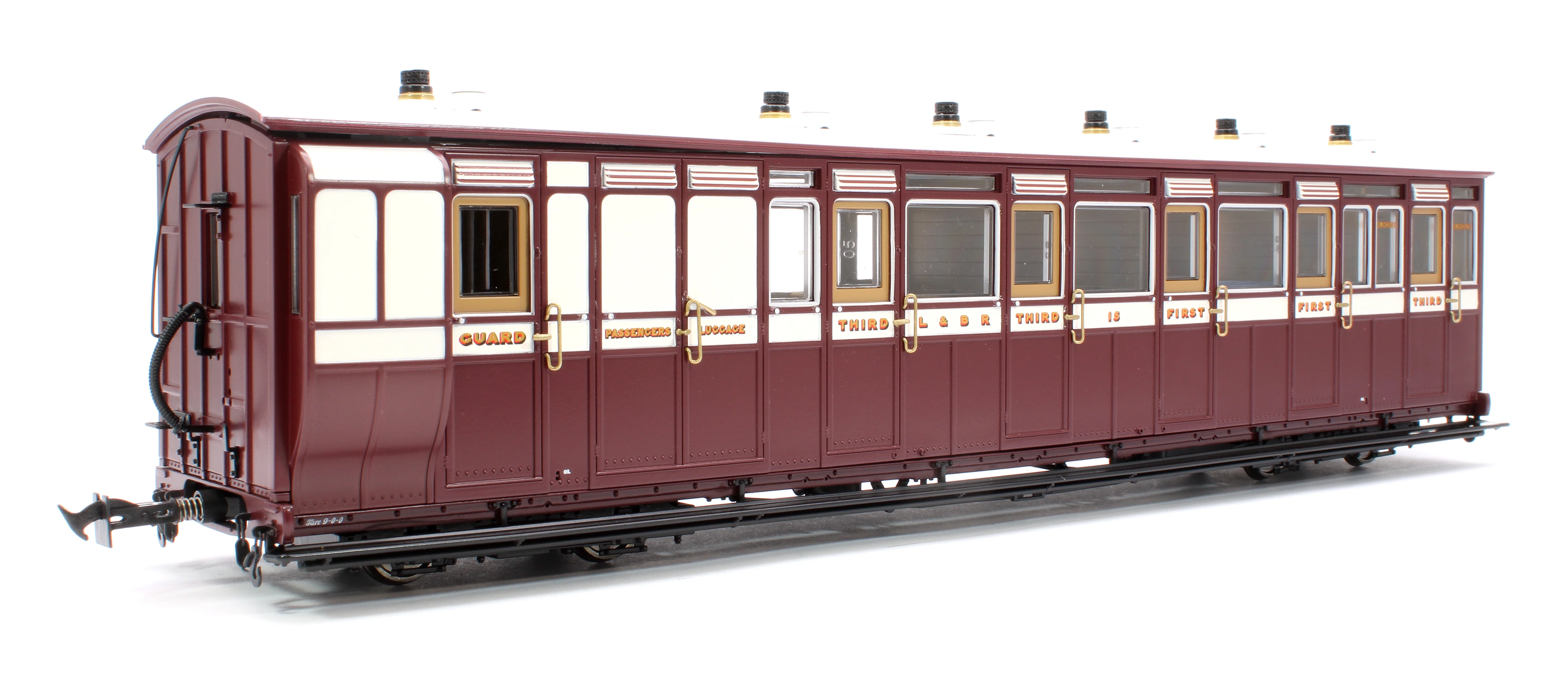 LHT-7NP-007D Lynton & Barnstaple Brake Composite Red/Ivory No.15 1902-1922 - DCC Fitted
