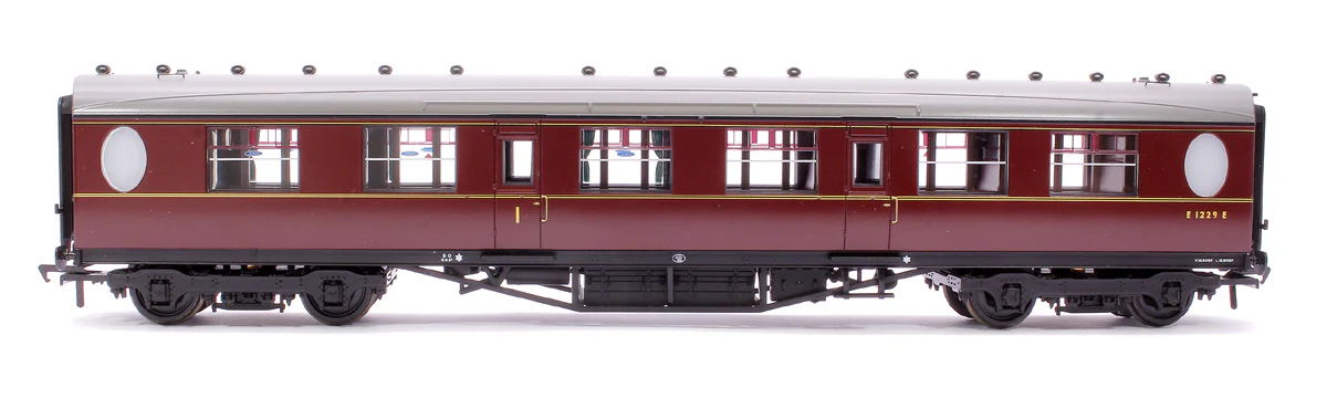 34-412A LNER Thompson Composite Corridor BR Maroon No. E1229E - Image 2