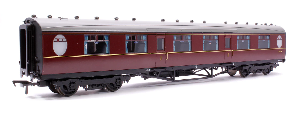 34-487A LNER Thompson First Corridor BR Maroon No. E11185E - Image 3