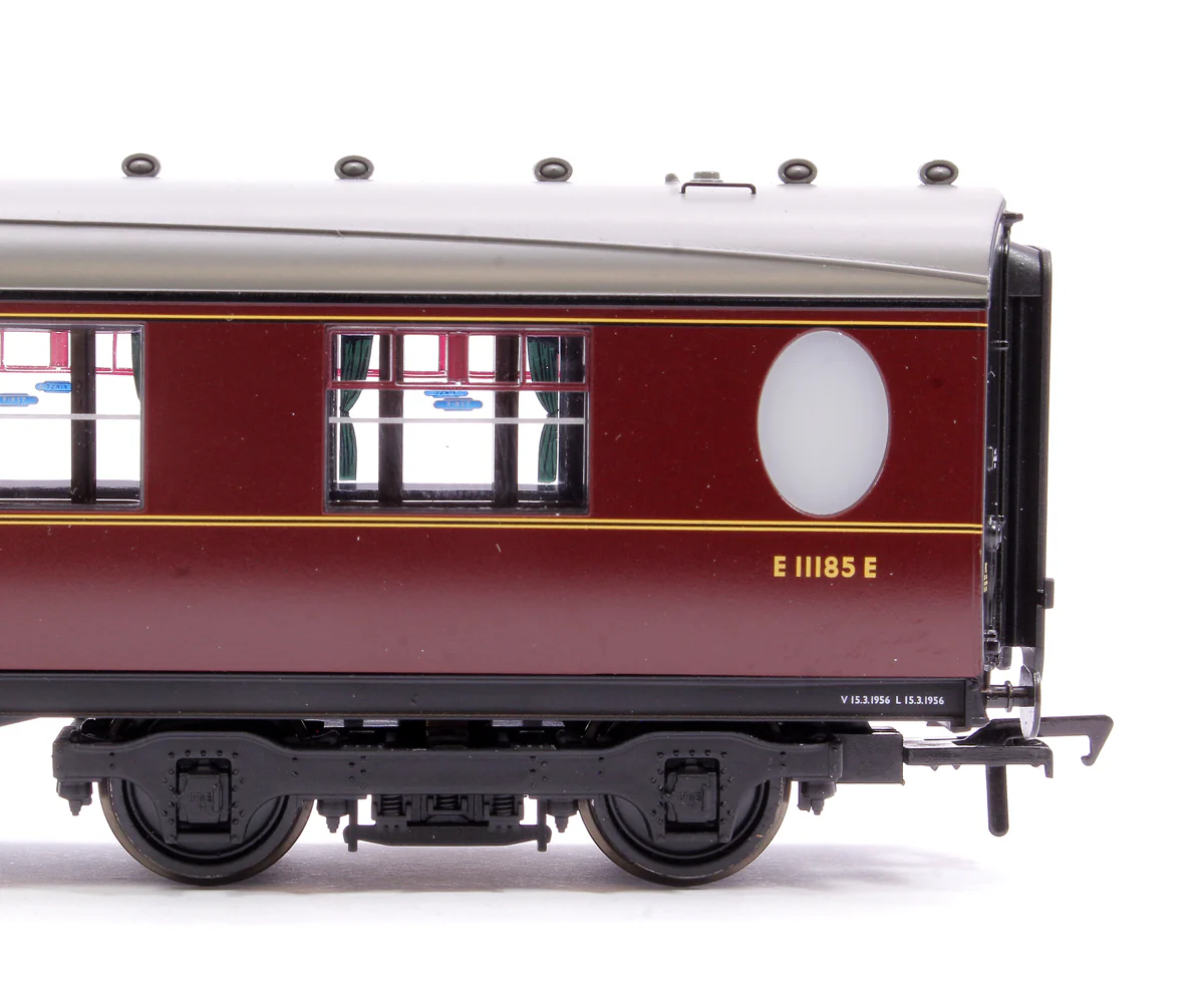 34-487A LNER Thompson First Corridor BR Maroon No. E11185E - Image 5