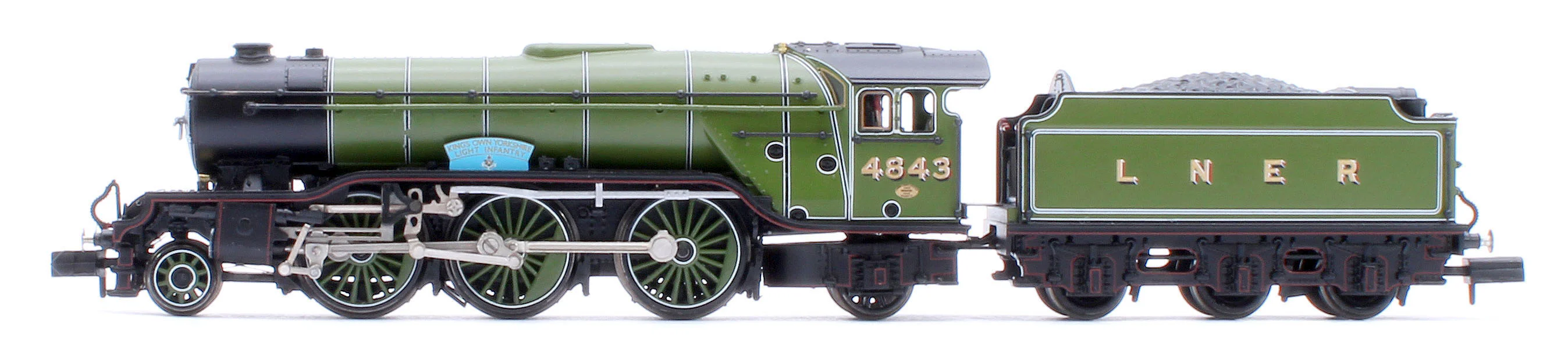 372-611 LNER V2 4843 'Kings Own Yorkshire Light Infantry' LNER Lined Green Steam Locomotive - Image 2