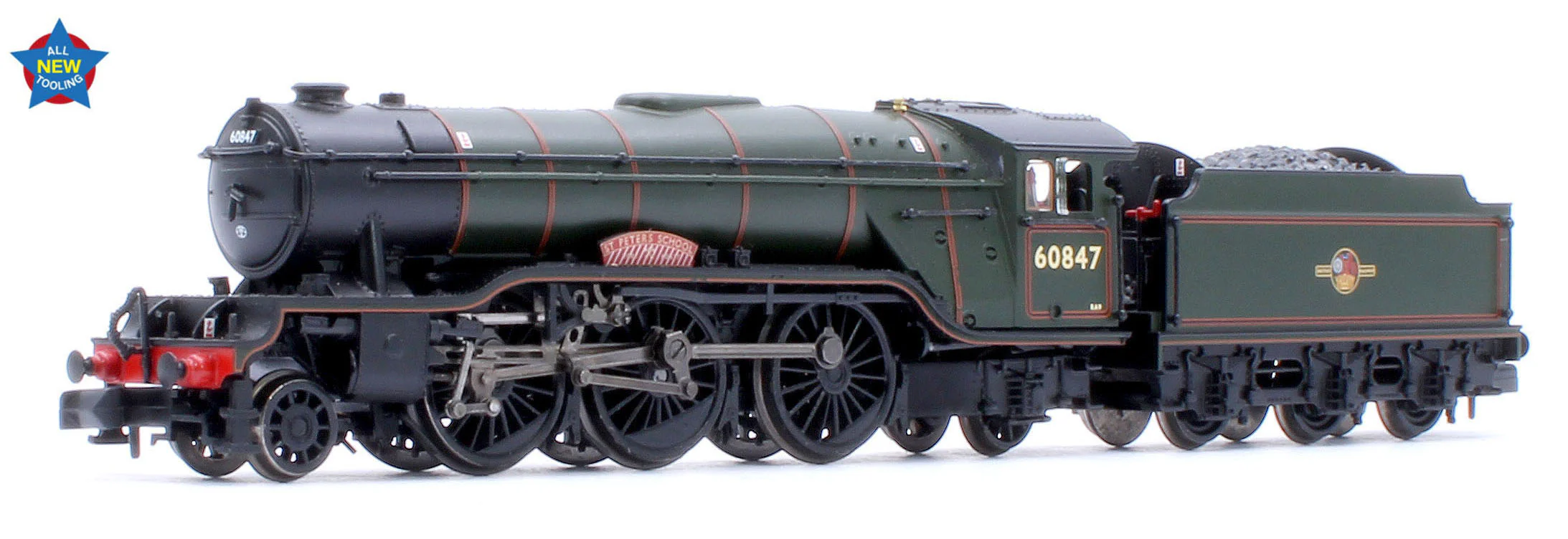372-614 LNER V2 60847 'St Peter's School' BR Lined Green (Late Crest) Steam Locomotive