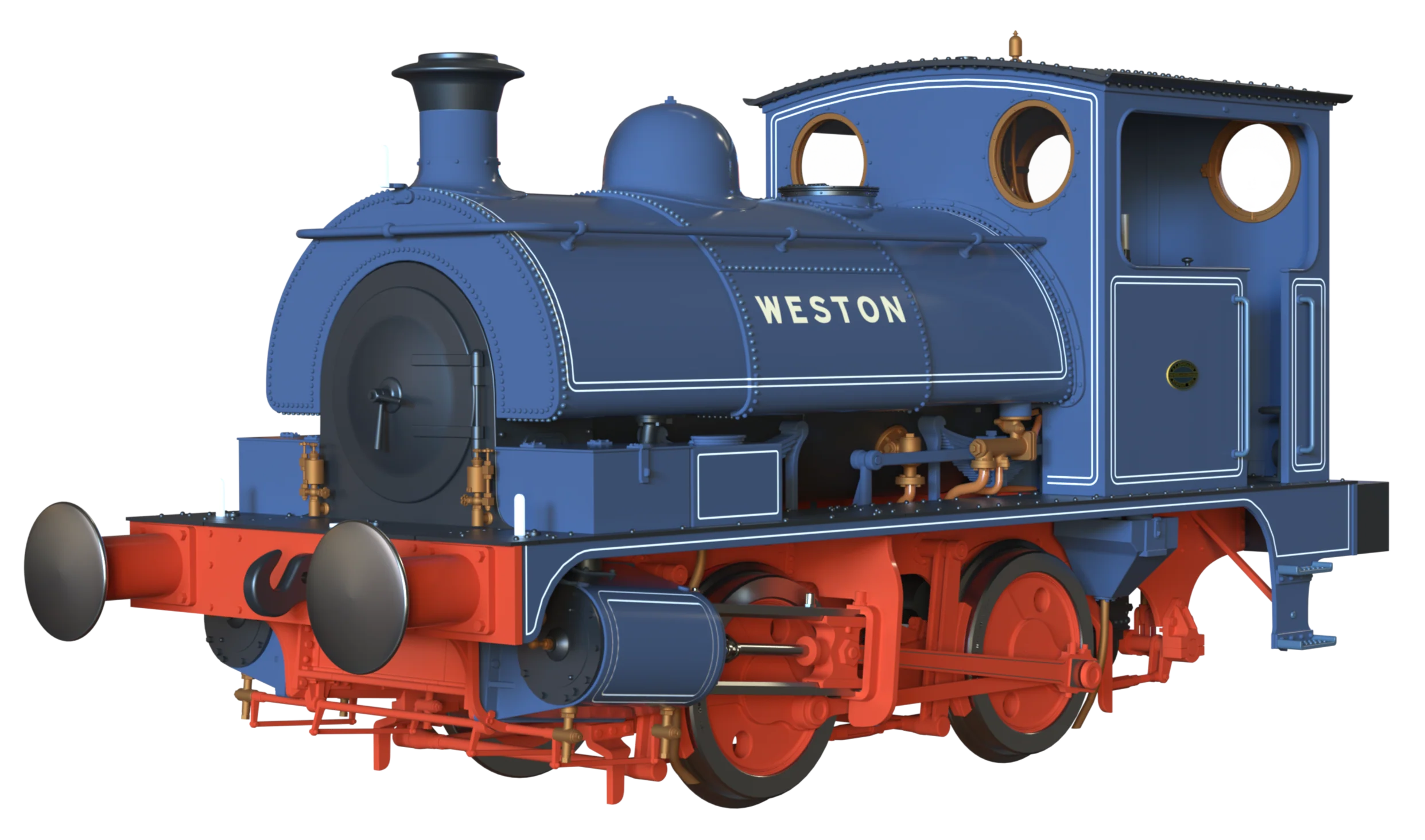 E1042 LYR 'Pug' 0-4-0ST "Weston" ICI Widnes 'Old World' Blue Steam Locomotive