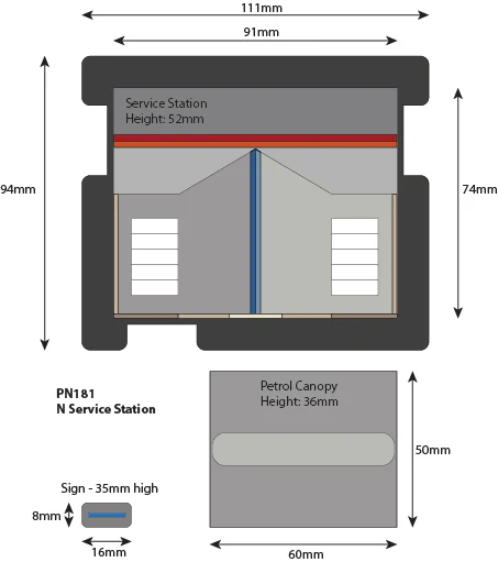 PN181 Service Station Building Kit - Image 4