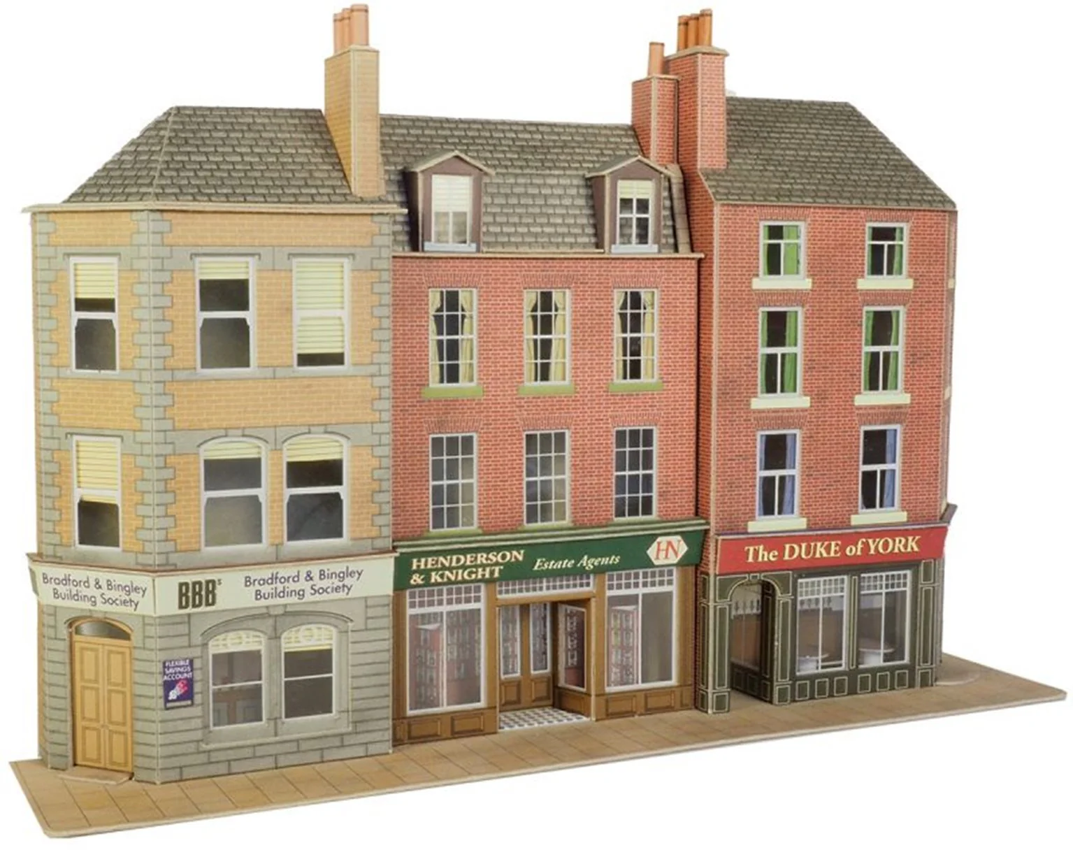 PO205 Low Relief Pub & Shops Building Kit