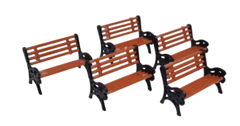 076-706 1:76 Scale Park Benches (Pack of 5)