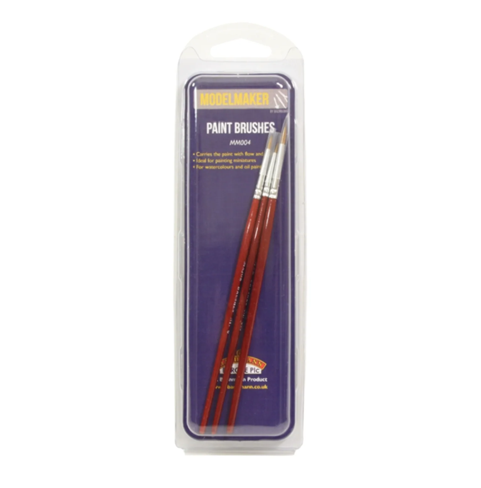 MM004 Three Paint Brushes (Sizes 000, 0 & 2) - Image 3