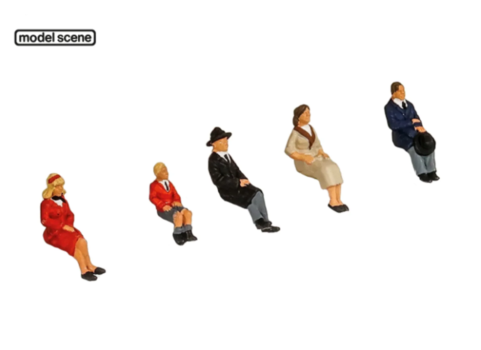 5301 SEATED PEOPLE (5) FIGURE SET