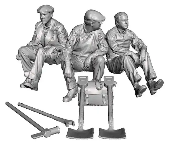 11180-076 OO Gauge Loco Specific Crew - Wickham Trolley Crew Pack