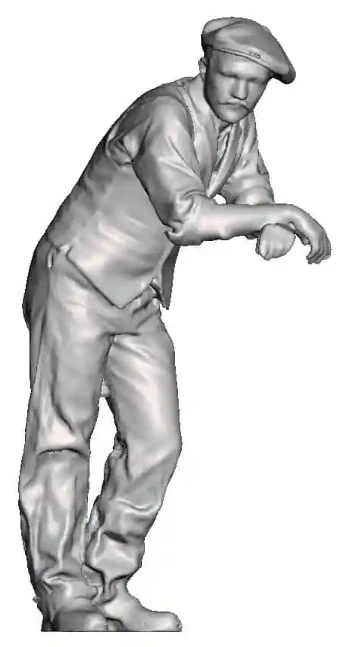 1205-076L OO Gauge - Railway & Lineside - 1870-1947 - Fireman Leaning looking left