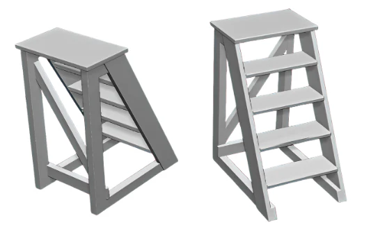 2713-148 N Gauge Loco & Diesel Depot - Workshop Steps Loco Shed Detailing - Pack of 2