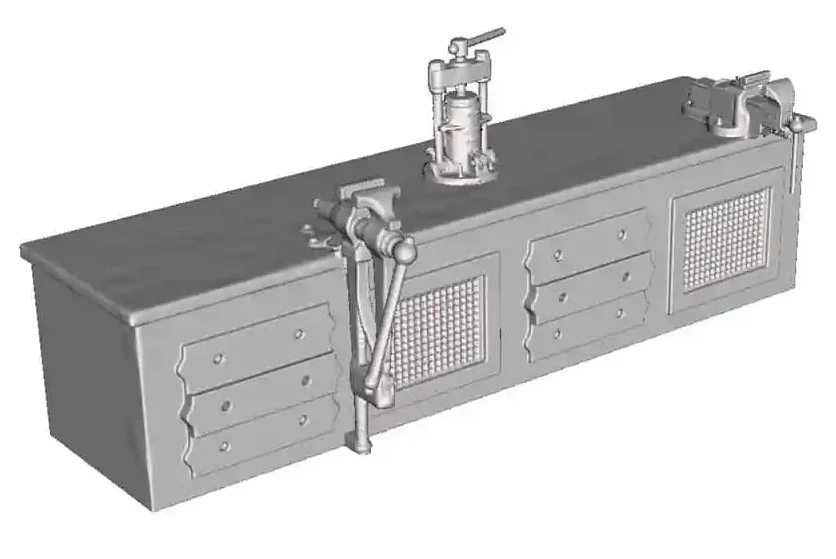 2741-076 OO Gauge Loco & Diesel Depot - Fitter's Bench Loco Shed Details