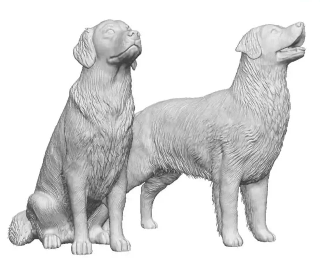 31001-076 OO Gauge - Pets, Wildlife & Livestock - Golden Retrievers x2