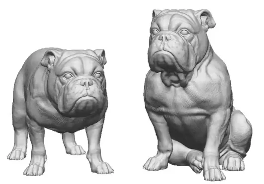 31016-043 O Gauge - Pets, Wildlife & Livestock - English Bulldogs x2