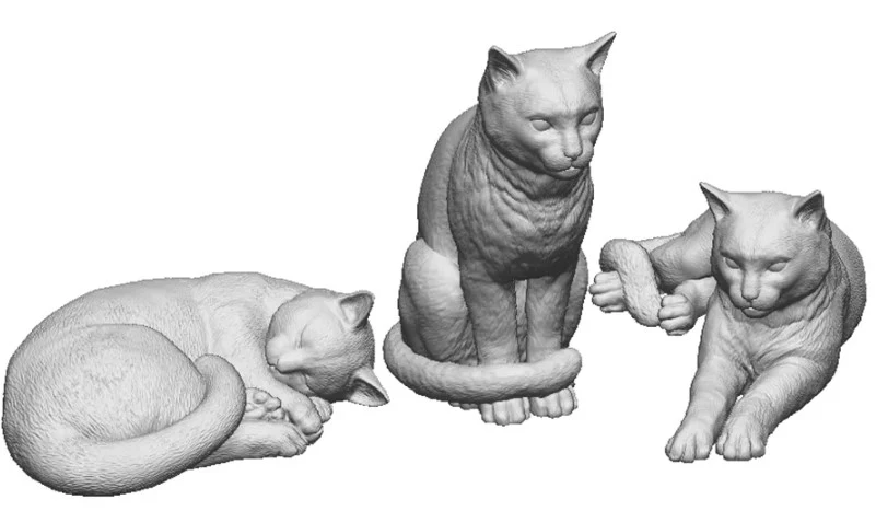 31050-076 OO Gauge Pets, Wildlife & Livestock - Tabby Cats - Pack of 3