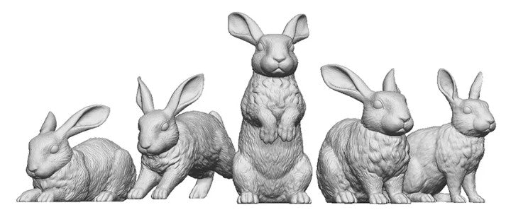 31100-076 OO Gauge Pets, Wildlife & Livestock - Rabbits - Pack of 5