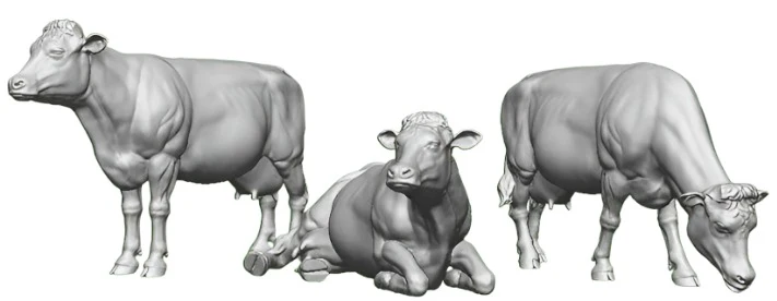 31220-043 O Gauge Pets, Wildlife & Livestock - Dairy Cattle - Pack of 3