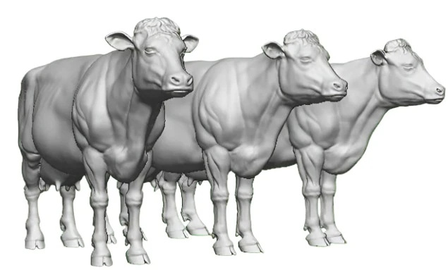 31225-148 N Gauge Pets, Wildlife & Livestock - Dairy Cattle Wagon - Pack of 3