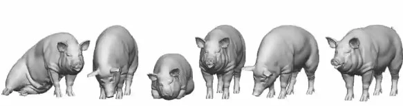 31240-043 O Gauge Pets, Wildlife & Livestock - Pigs - Pack of 6
