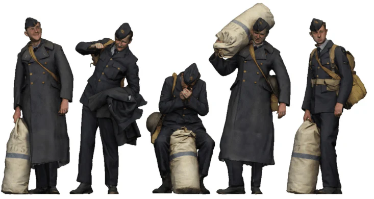 50280-076 1:76 Scale - World War Two - RAF Personnel on Leave - Image 2